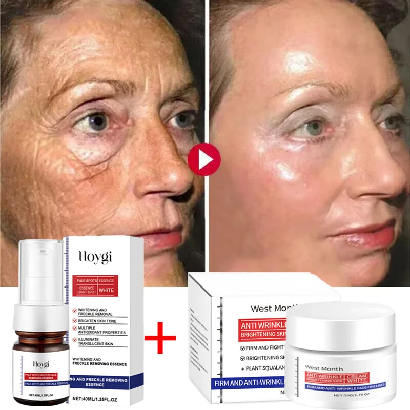 Collagen Face Cream Firming Lifting Fine Line Deep Anti Sagging Wrinkle Anti-Aging Products Brighten Serum Korean Skin Care Set