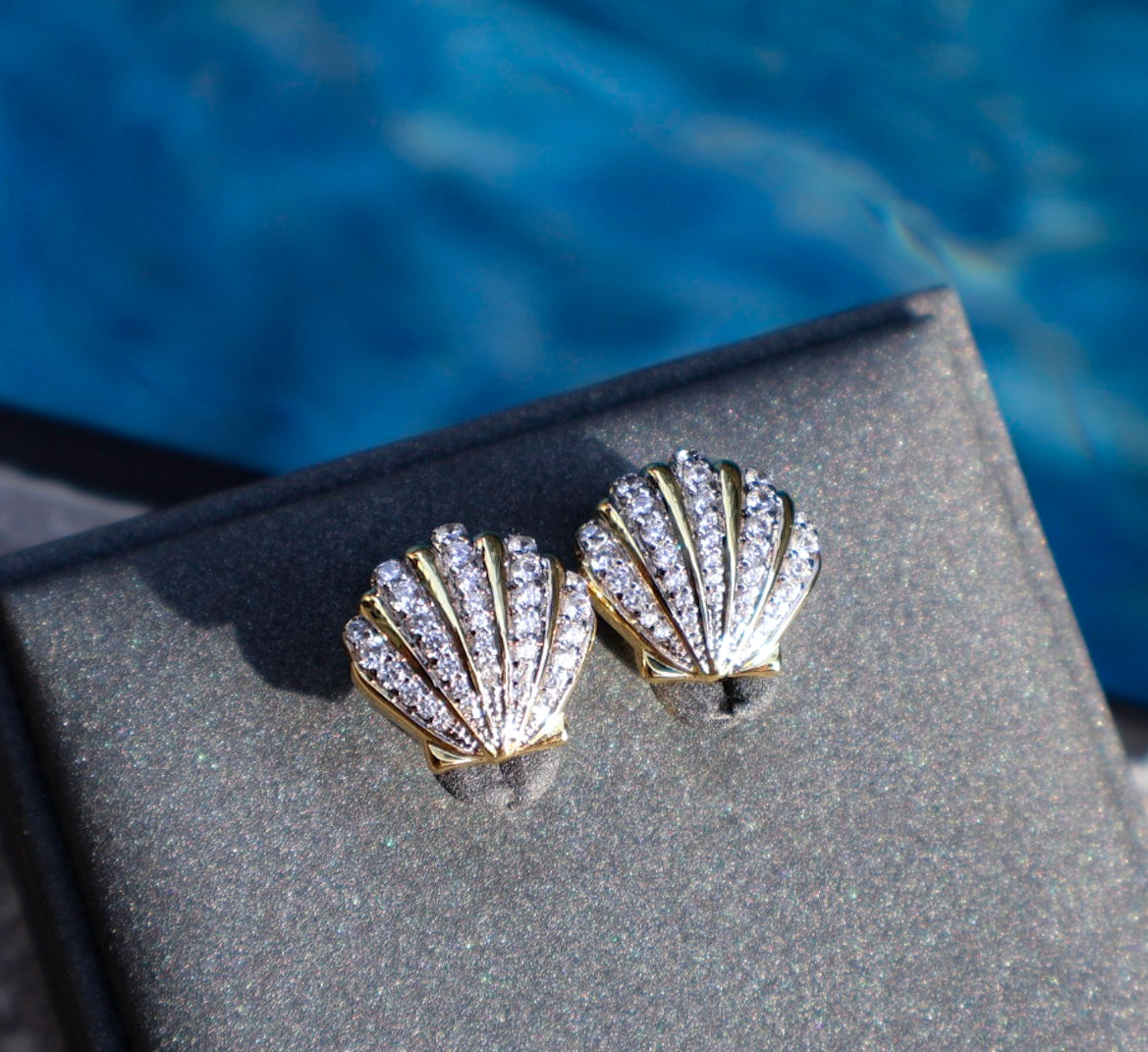 Seashell Diamanté Earrings