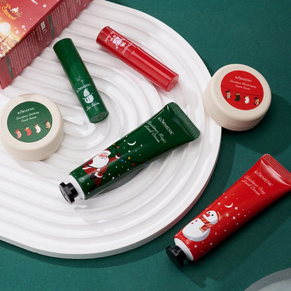 Christmas Gifts Set, Hand Cream & Lip Balm, Intense Moisturizing Skin Care, Perfect Christmas Present for Women & Friends