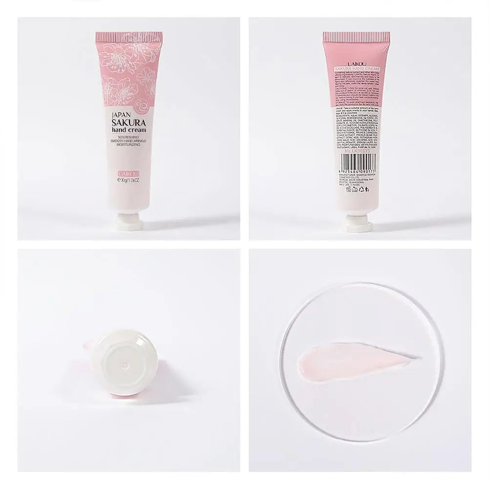Collagen Sakura Hand Cream Skin Soften Nourish Anti-drying Deep Moisturizing Skin Care Cracked Repair Products