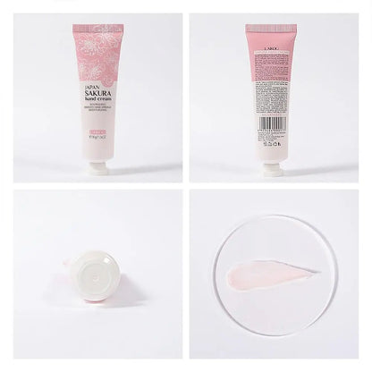 Collagen Sakura Hand Cream Skin Soften Nourish Anti-drying Deep Moisturizing Skin Care Cracked Repair Products