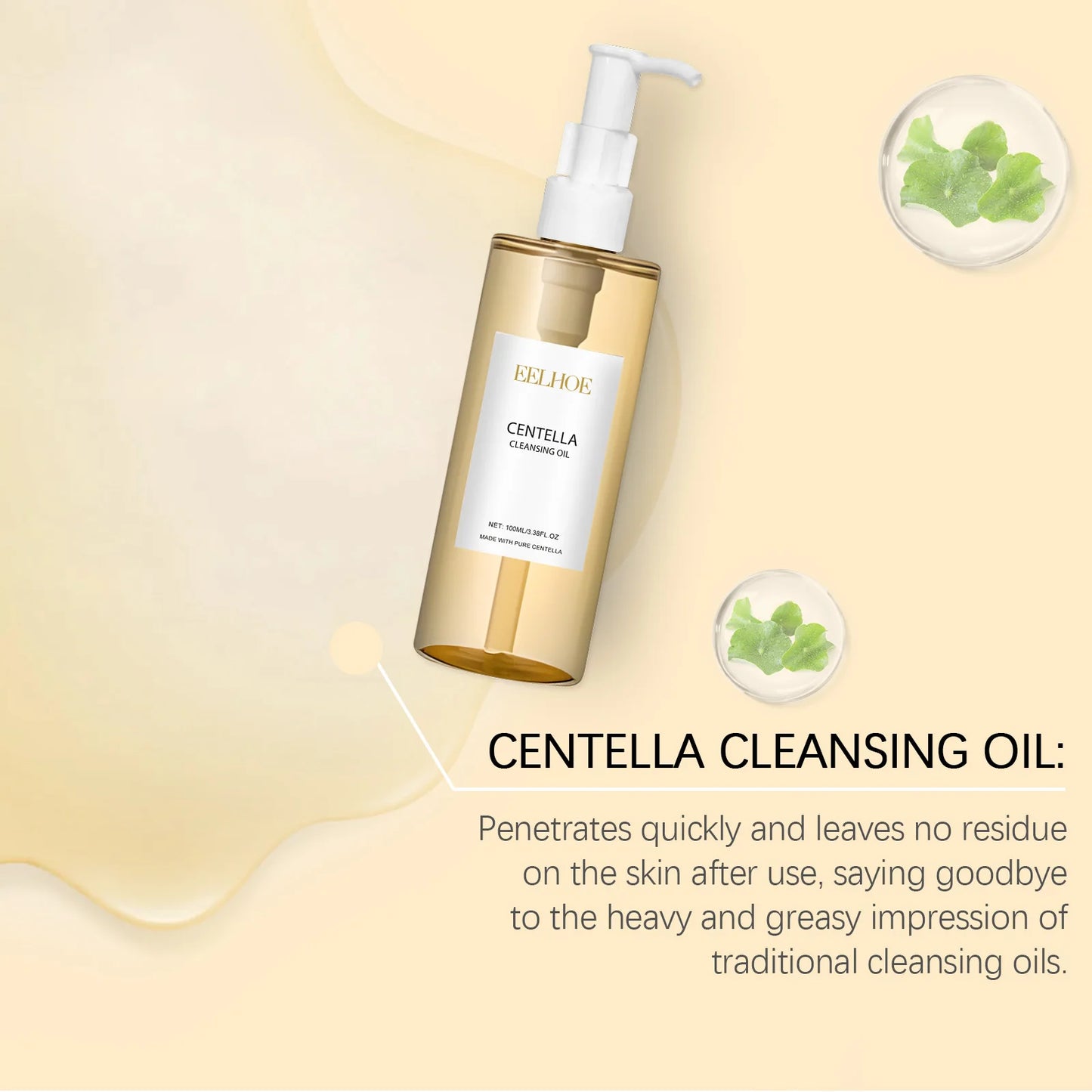 Centella Skin Care Set Centella Serum Face Wash Cleansing Oil Facial Care Set Soothing Refreshing Smooth Glowing Face Essence