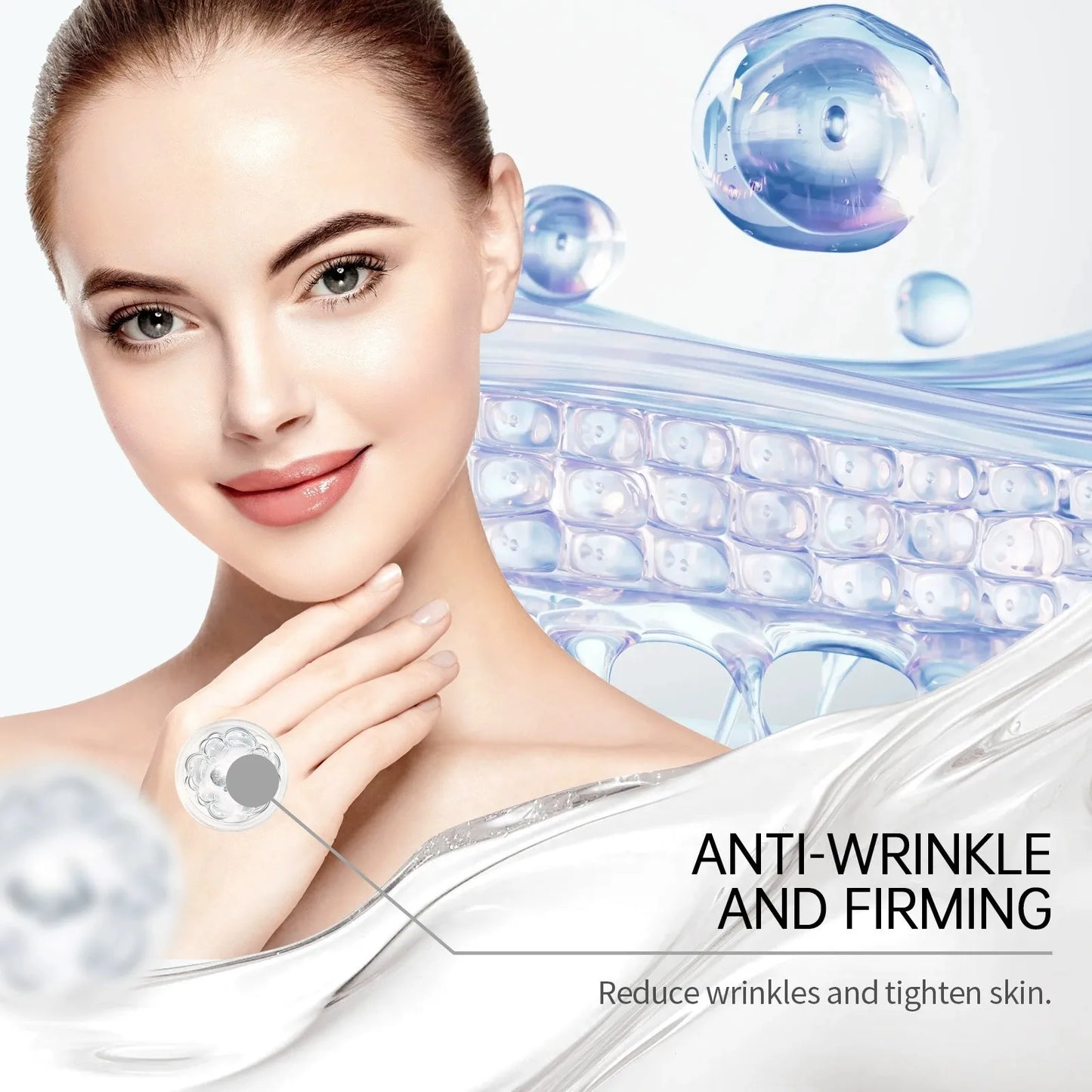 Hyaluronic acid essence skin care roller set, massage facial skin, nourish skin, effectively improve rough and matte skin