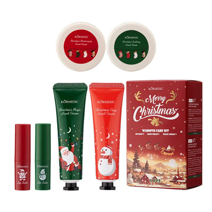 Christmas Gifts Set, Hand Cream & Lip Balm, Intense Moisturizing Skin Care, Perfect Christmas Present for Women & Friends