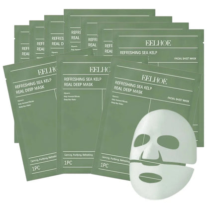 10pcs REFRESHING SEA KELP DEEP moisturizing MASK Seaweed hydrating firming Tightening MASK Improves skin elasticity skin care