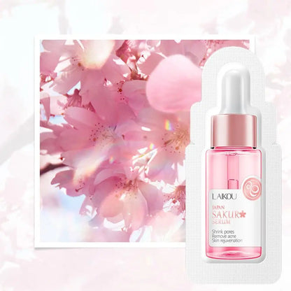 10pcs Moisturizing Sakura Face Seurm Essence Hyaluronic Acid Moisturizing Skin Nourishing Serum Skin Care 1ml Travel Size