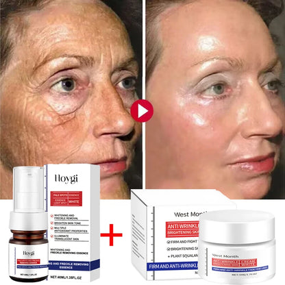 Collagen Face Cream Firming Lifting Fine Line Deep Anti Sagging Wrinkle Anti-Aging Products Brighten Serum Korean Skin Care Set