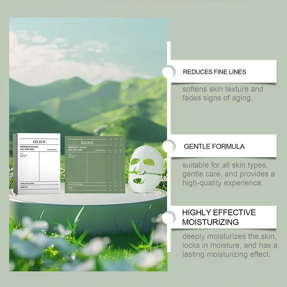 10pcs REFRESHING SEA KELP DEEP moisturizing MASK Seaweed hydrating firming Tightening MASK Improves skin elasticity skin care