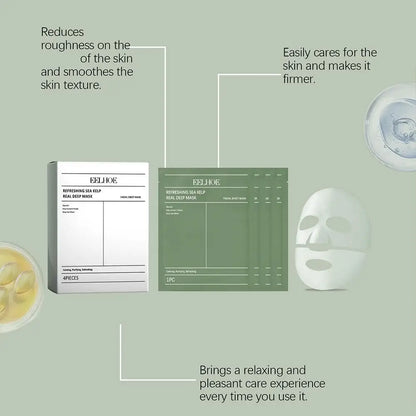 10pcs REFRESHING SEA KELP DEEP moisturizing MASK Seaweed hydrating firming Tightening MASK Improves skin elasticity skin care