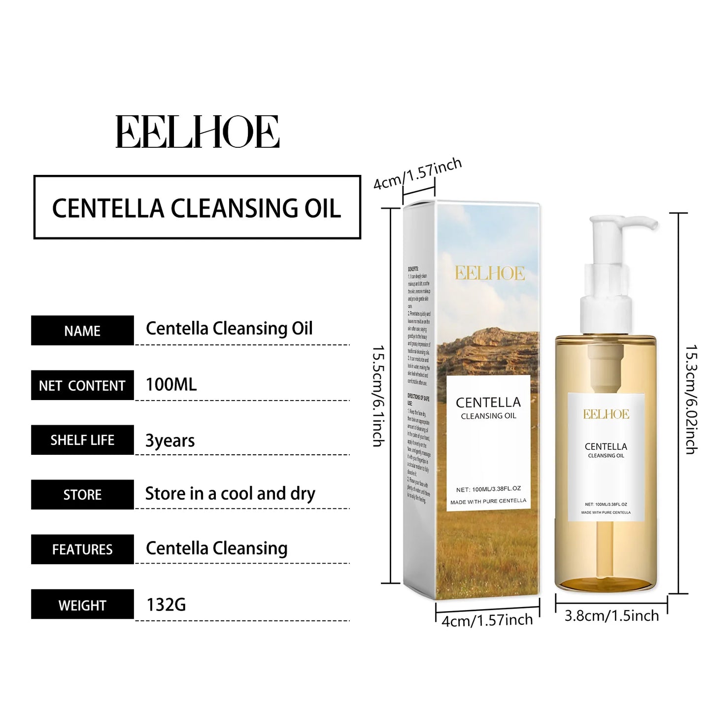 Centella Skin Care Set Centella Serum Face Wash Cleansing Oil Facial Care Set Soothing Refreshing Smooth Glowing Face Essence