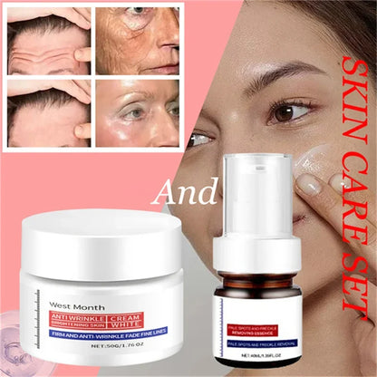 Collagen Face Cream Firming Lifting Fine Line Deep Anti Sagging Wrinkle Anti-Aging Products Brighten Serum Korean Skin Care Set