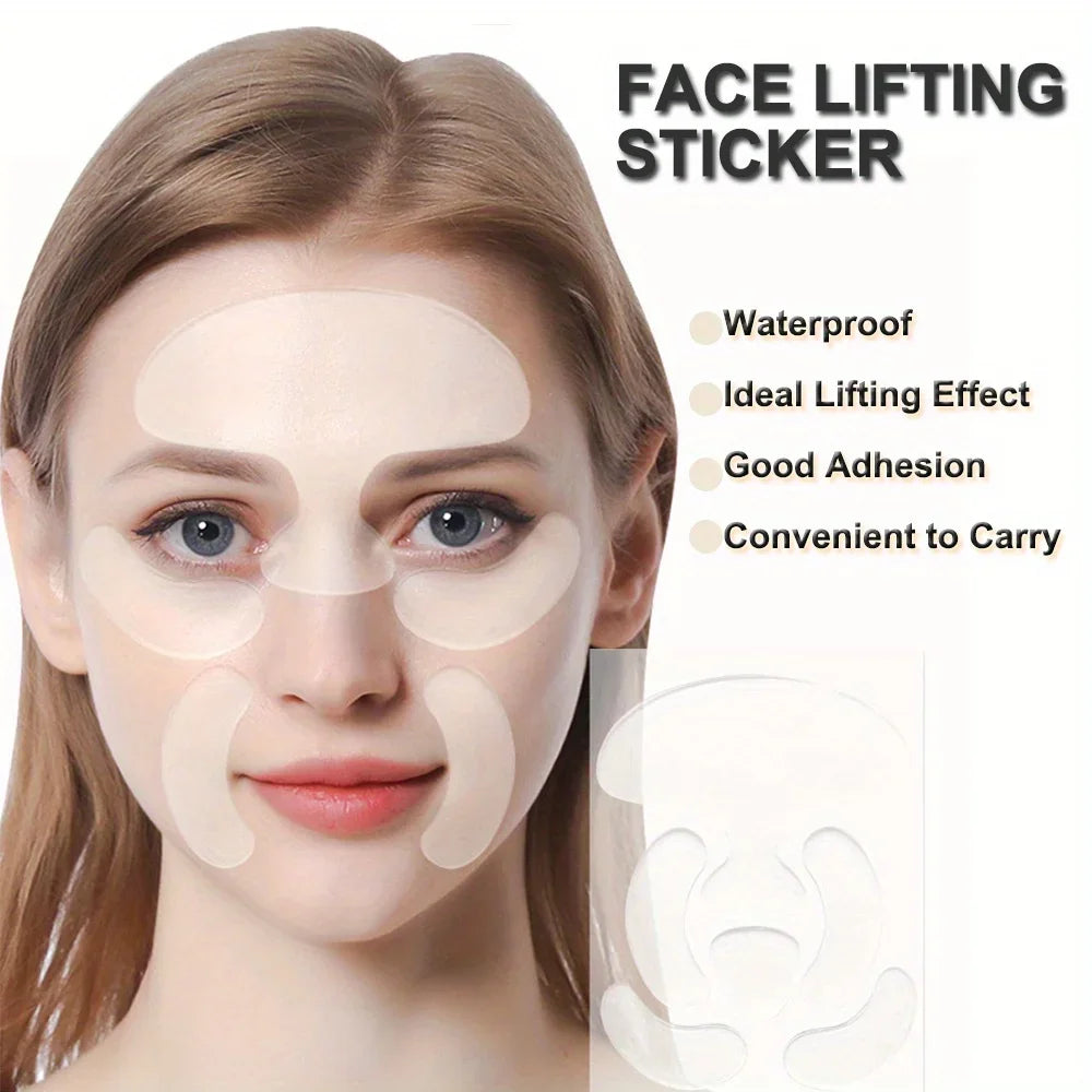 Silicone Anti-Wrinkle Face Patches, Reusable Forehead Eye Smile Line Pads, Firming Moisturizing Skincare, Safe for All Skin