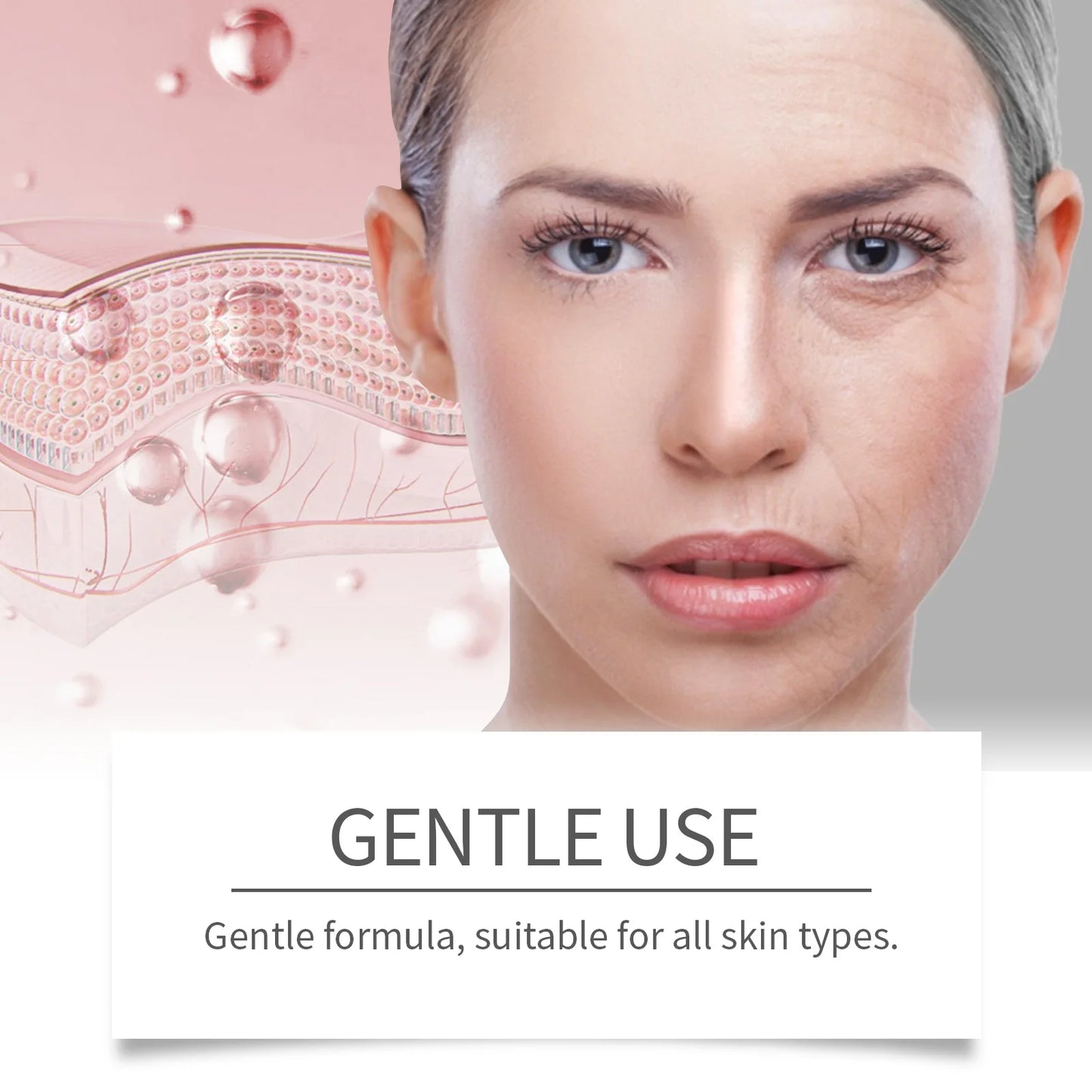 Hyaluronic acid essence skin care roller set, massage facial skin, nourish skin, effectively improve rough and matte skin