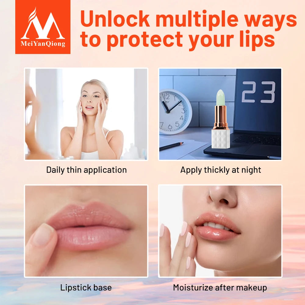 Shea Butter Moisturizing Color Change Lip Balm Skin Care Anti Aging Makeup Lip Care Beauty Nourishing Lipstick Plant Essence