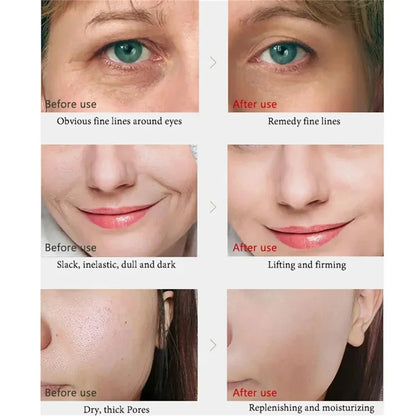 Collagen Face Cream Firming Lifting Fine Line Deep Anti Sagging Wrinkle Anti-Aging Products Brighten Serum Korean Skin Care Set
