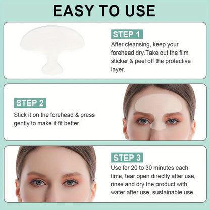 Silicone Anti-Wrinkle Face Patches, Reusable Forehead Eye Smile Line Pads, Firming Moisturizing Skincare, Safe for All Skin