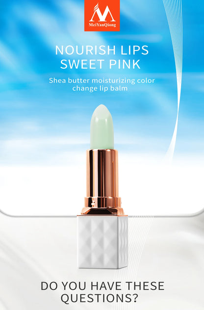 Shea Butter Moisturizing Color Change Lip Balm Skin Care Anti Aging Makeup Lip Care Beauty Nourishing Lipstick Plant Essence