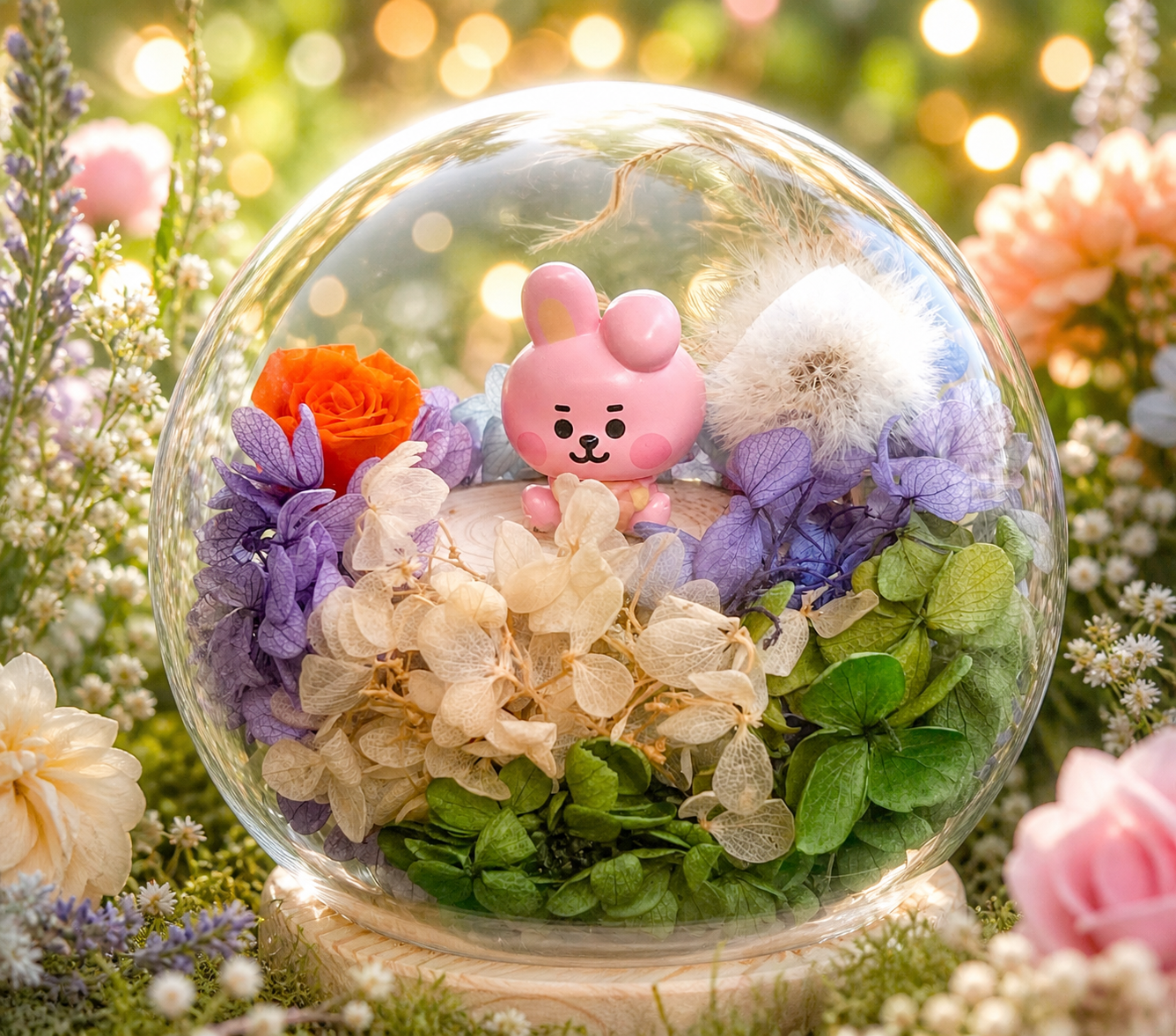 BT21 FLOWER DOME - Cooky